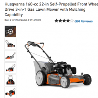 Husqvarna 160-cc 22-in Self-Propelled Front Wheel Drive 3-in-1 Gas Lawn Mower with Mulching Capabili